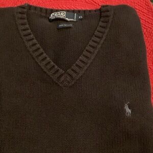 Polo by Ralph Lauren Men's Black V-Neck Sweater Vest